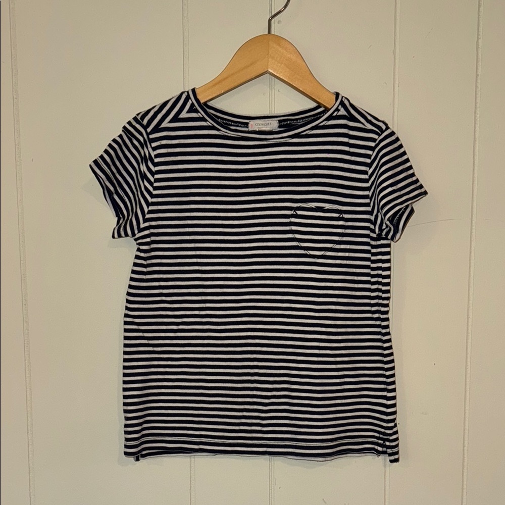 Crewcuts Striped Tee in Navy and White